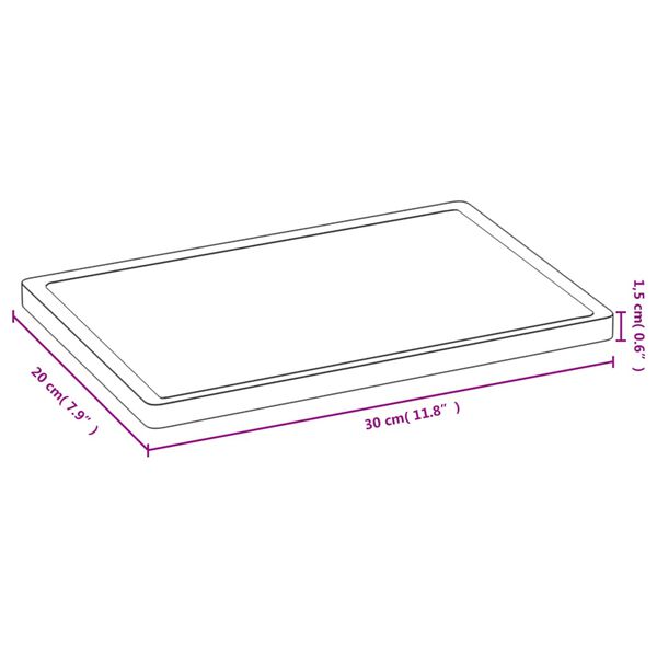 vidaXL Chopping Board 30x20x1.5 cm Bamboo