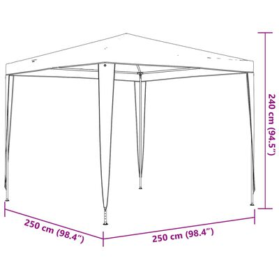 vidaXL Professional Party Tent 2.5x2.5 m Green 90 g/m²