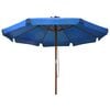 vidaXL Garden Parasol with Wooden Pole 330 cm Azure