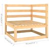 vidaXL 4 Piece Garden Lounge Set with Cushions Solid Pinewood