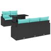 vidaXL Garden Sofa Set Manual 6 pcs Black and blue 100 x 55 x 73 cm