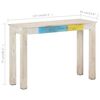 vidaXL Console Table White 115x35x77 cm Rough Mango Wood
