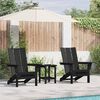 vidaXL Garden Chair 2 pcs Black 80.5 x 74.5 x 92 cm Polyethylene