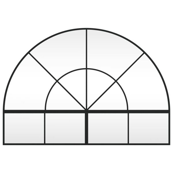 vidaXL Wall Mirror Black 100x70 cm Arch Iron