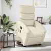 vidaXL Electric Stand up Massage Recliner Chair Cream Faux Leather