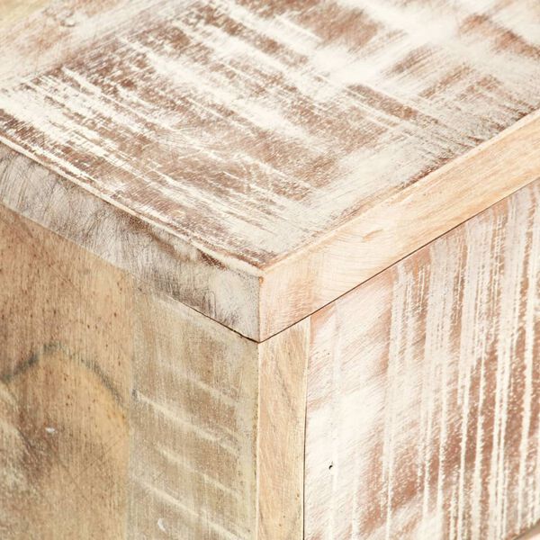 vidaXL Coffee Table White 117x50x30 cm Solid Acacia Wood