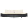 vidaXL Hot Tub Benches with Cushions 2 pcs Black Poly Rattan