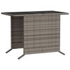 vidaXL 3 Piece Bistro Set with Cushions Grey Poly Rattan