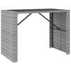 vidaXL 7 Piece Garden Bar Set with Cushions Grey Poly Rattan