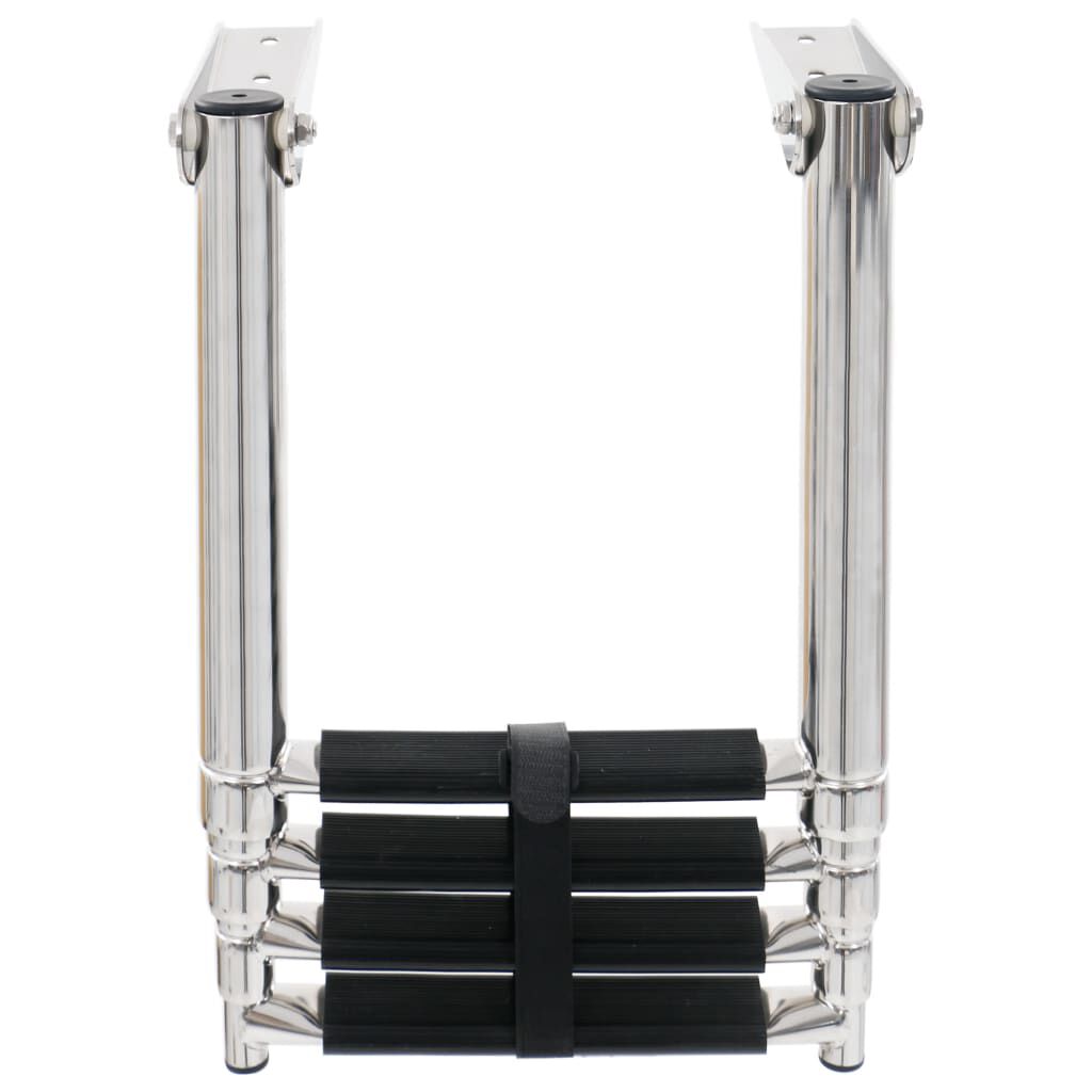 vidaXL Folding Boarding Ladder 4-step Stainless Steel