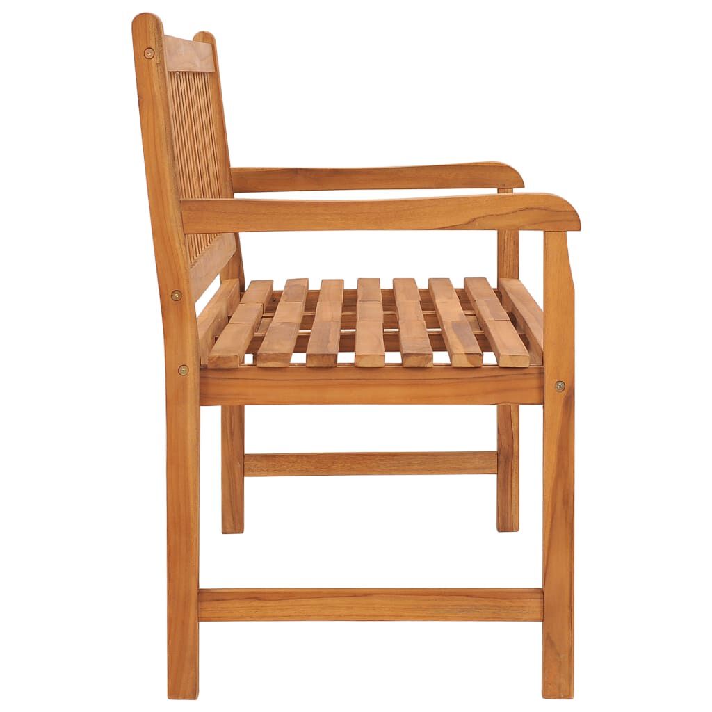 vidaXL 3-Seater Garden Bench with Table 150 cm Solid Teak Wood