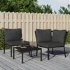vidaXL Garden Chair with Grey Cushions 76x76x79 cm Steel