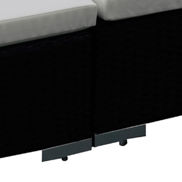 vidaXL 8 Piece Garden Lounge Set with Cushions Poly Rattan Black
