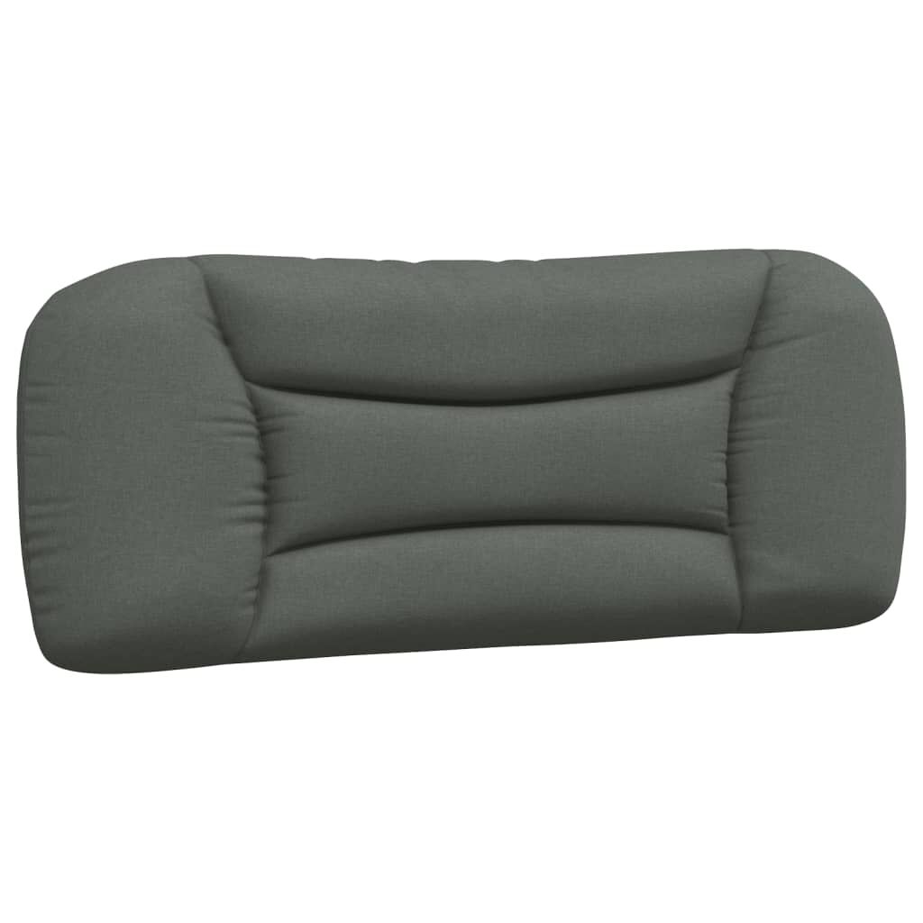 vidaXL Bed Frame without Mattress Dark Grey 100x190 cm Fabric