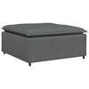 vidaXL Modular Sofa Footstool Module Dark Grey 100x100x48 cm
