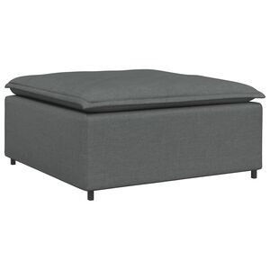 vidaXL Modular Sofa Footstool Module Dark Grey 100x100x48 cm