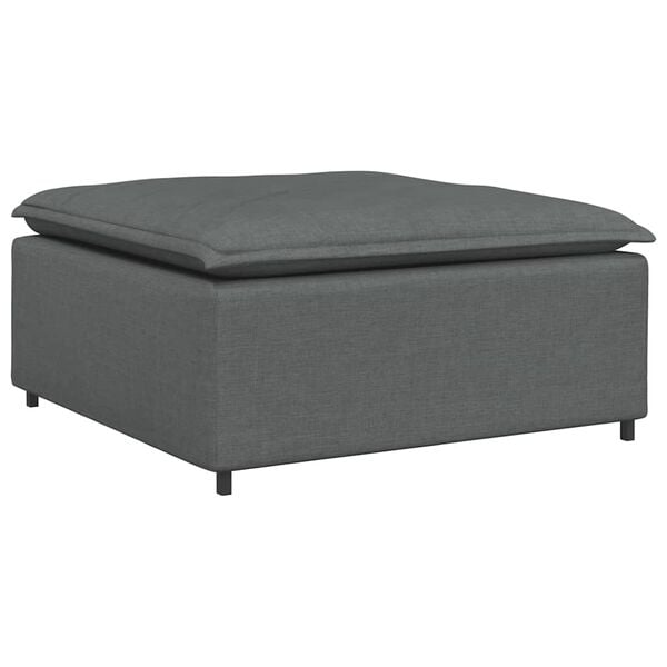 vidaXL Modular Sofa Footstool Module Dark Grey 100x100x48 cm