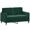 vidaXL 2 Piece Sofa Set Dark Green Velvet