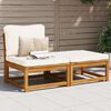 vidaXL 3 Piece Garden Lounge Set with Cushions Solid Wood Acacia