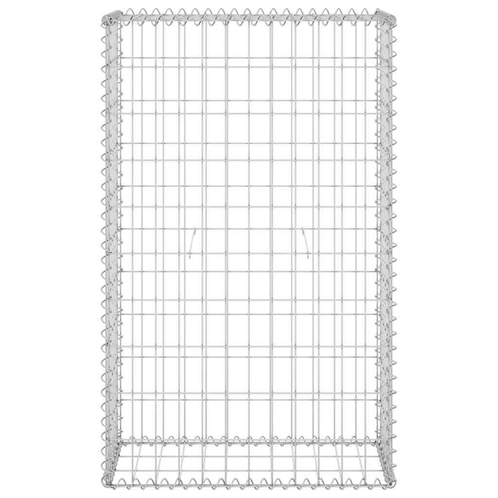 vidaXL Gabion Wall with Covers Galvanised Steel 60x30x100 cm