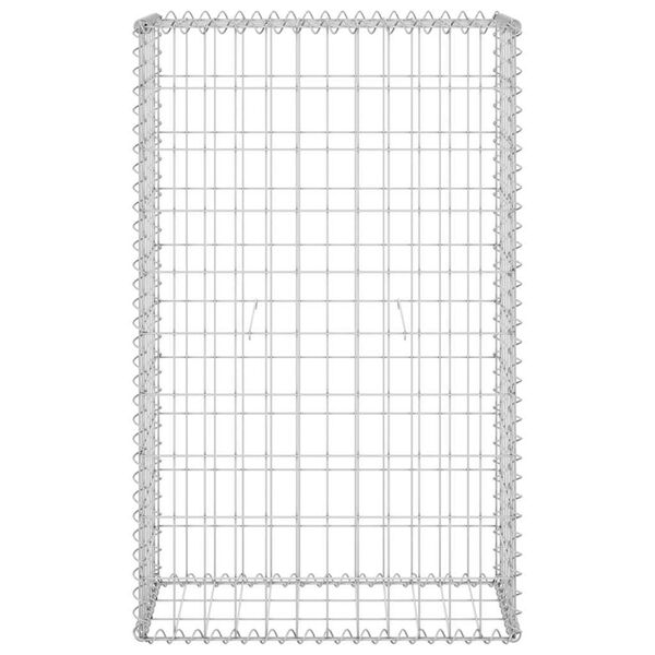 vidaXL Gabion Wall with Covers Galvanised Steel 60x30x100 cm
