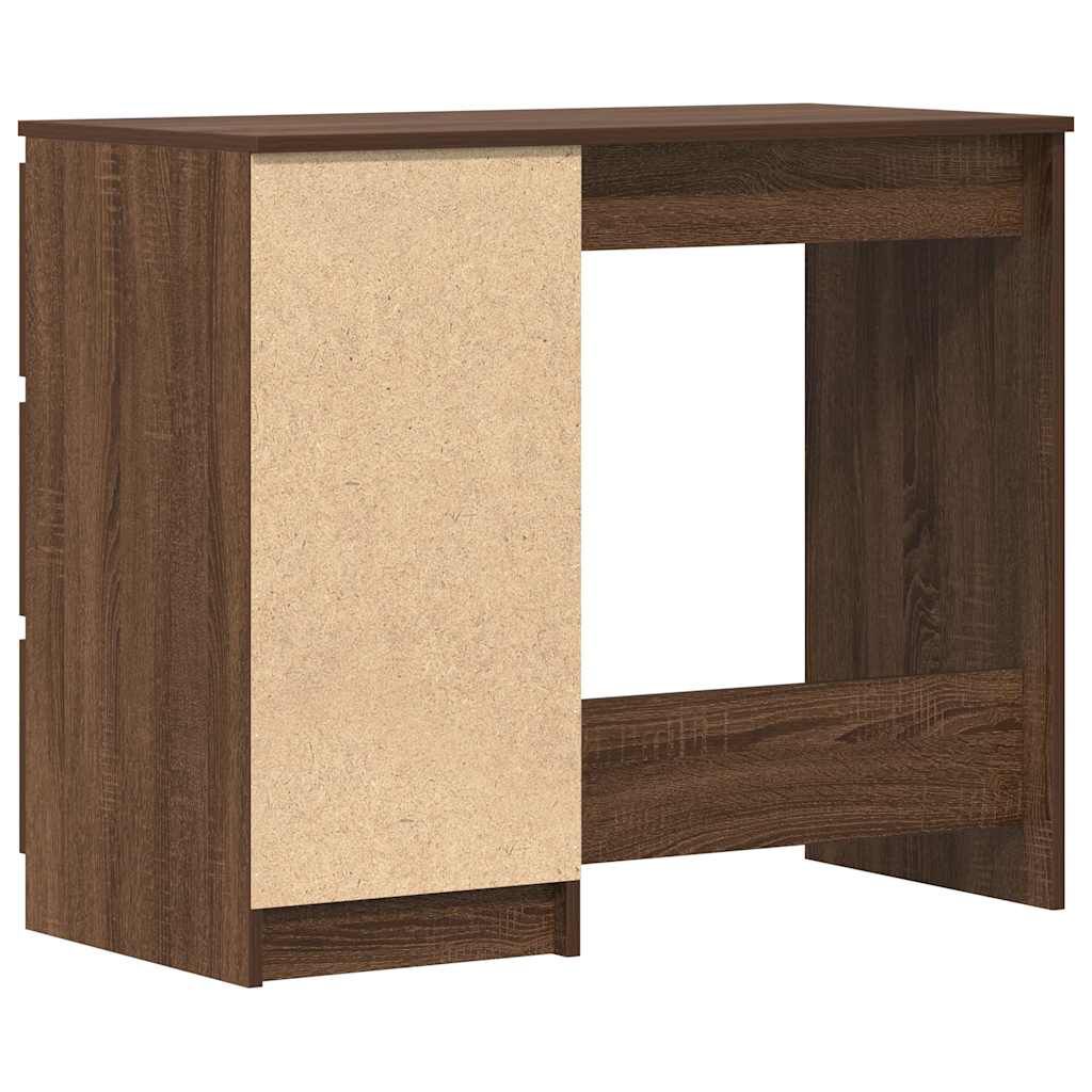 vidaXL Desk Brown Oak 90x45x76 cm Engineered Wood