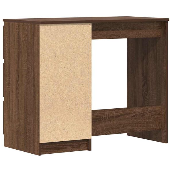 vidaXL Desk Brown Oak 90x45x76 cm Engineered Wood