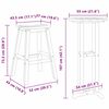 vidaXL Garden Bar Set 3 pcs Black HDPE