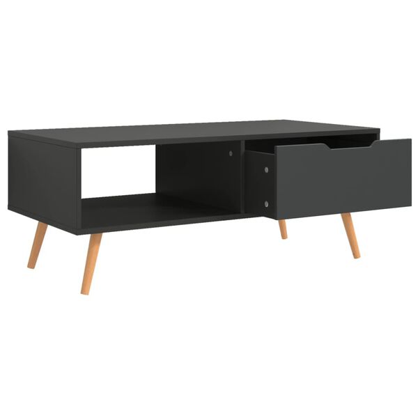 vidaXL Coffee Table Grey 100x49.5x43 cm Engineered Wood
