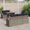 vidaXL Garden Sofa Set with Cushion Manual 6 pcs Grey and navy blue