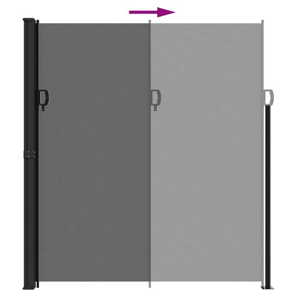 vidaXL Retractable Side Awning Anthracite 220x600 cm