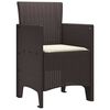 vidaXL Garden Chair 2 pcs Brown 53 x 49 x 85 cm PP