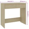 vidaXL Desk Sonoma Oak 80x40x75 cm Engineered Wood