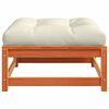 vidaXL Garden Footstools with Cushions 2 pcs Wax Brown Solid Wood Pine