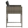 vidaXL Garden Chairs with Cushions 4 pcs Grey Poly Rattan
