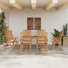 vidaXL Garden Dining Set Folding 7 pcs Brown Solid Acacia Wood