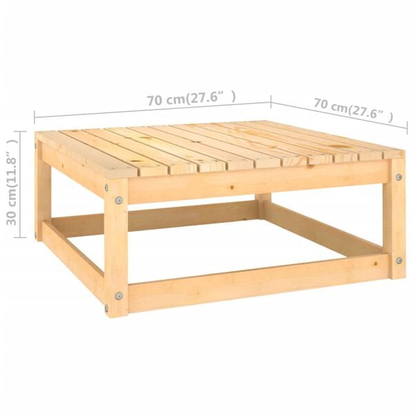 vidaXL 11 Piece Garden Lounge Set with Cushions Solid Pinewood