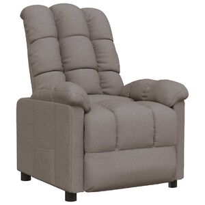 vidaXL Recliner Chair Taupe Fabric
