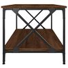 vidaXL Coffee Table Brown Oak 100x50x45 cm Engineered Wood and Iron