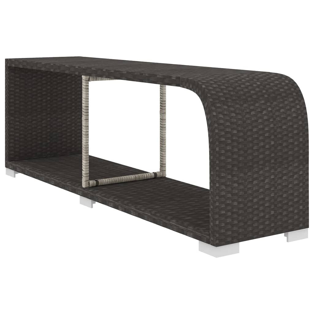 vidaXL 8 Piece Garden Lounge Set with Cushions Poly Rattan Black