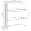 vidaXL Top for Highboard HAMAR Dark Grey 85x35x100cm Solid Wood Pine