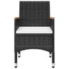 vidaXL 5 Piece Garden Dining Set Black