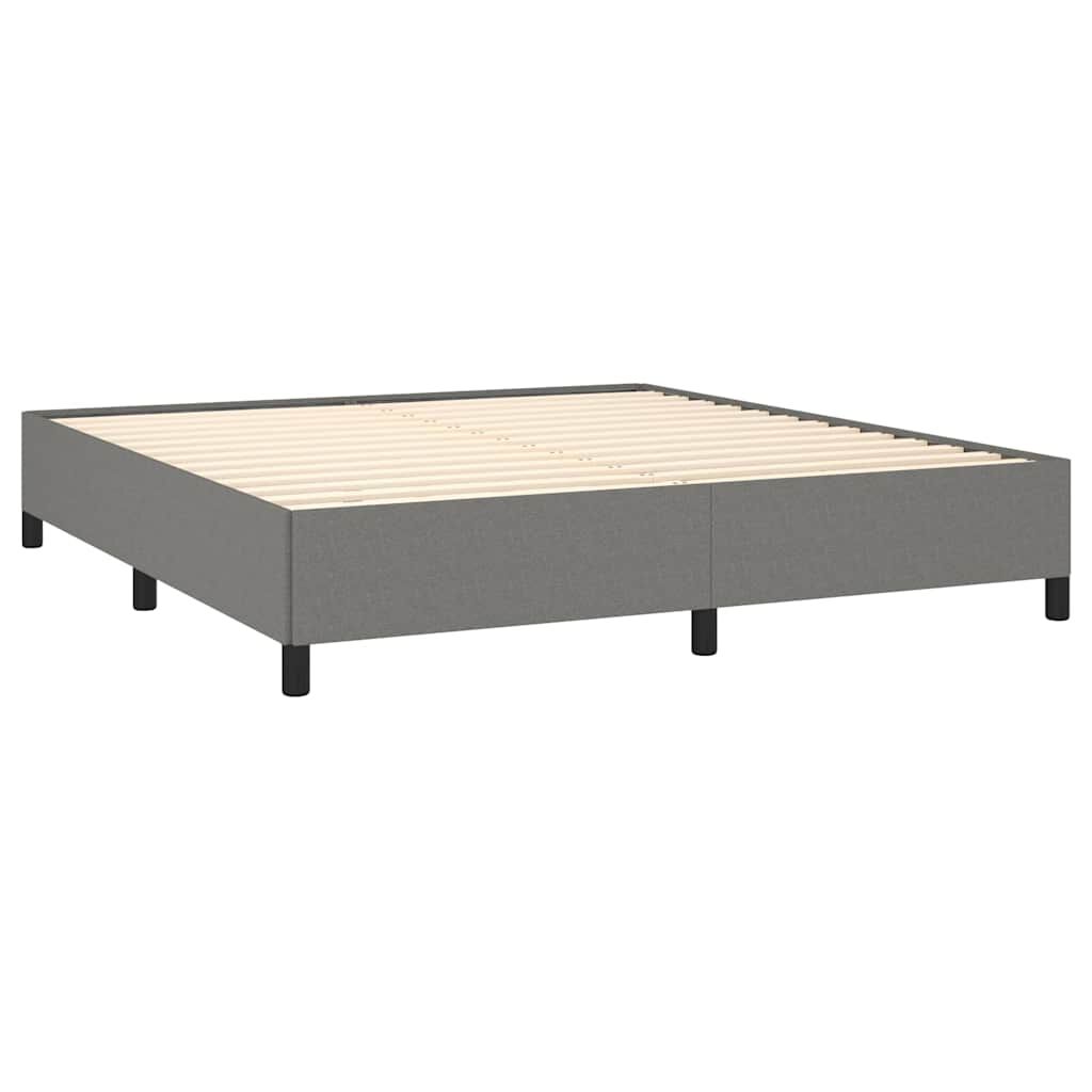vidaXL Bed Frame without Mattress Dark Grey California King Fabric