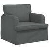 vidaXL Sofa 2 pcs Dark Grey 144 x 80 x 85 cm Fabric
