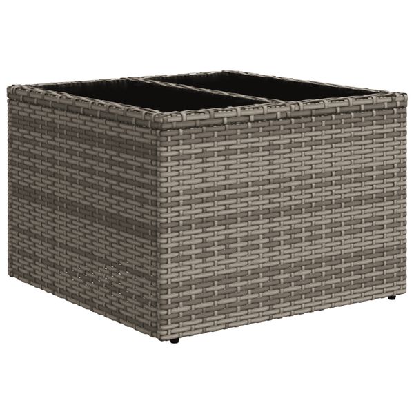 vidaXL 12 Piece Garden Sofa Set with Cushions Grey Poly Rattan