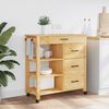 vidaXL Kitchen Trolley MONZA 84x40x88.5 cm Solid Wood Pine