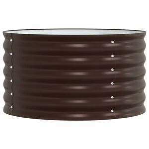 vidaXL Raised Bed Brown 80 x 80 x 44 cm Steel