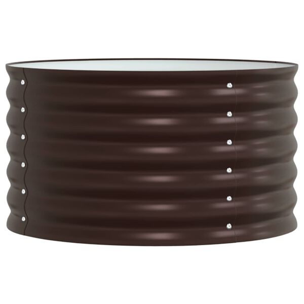 vidaXL Raised Bed Brown 80 x 80 x 44 cm Steel