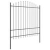 vidaXL Garden Fence 6 pcs Grey 170 x 215 cm Powder-Coated Steel