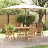 vidaXL Garden Dining Set 5 pcs Brown Solid teak wood